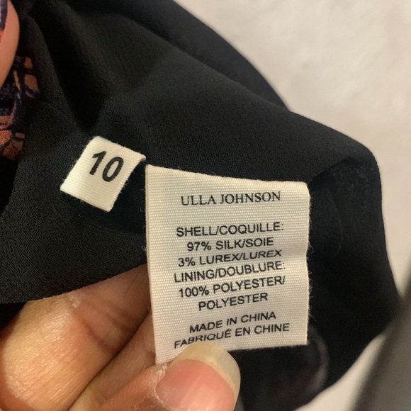 Ulla Johnson Cecily Cosmos Mini Dress Silk Blend Long Puff Sleeve Ruffle Floral - Picture 7 of 16